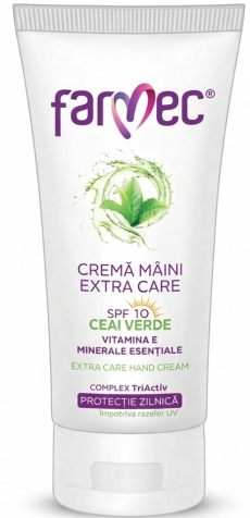 Farmec crema de maini extra care SPF10 (cu Ceai Verde) N1