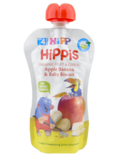 HIPPiS FructCereale Mar - banana si biscuite (4 luni) 100 g /8508/ N1