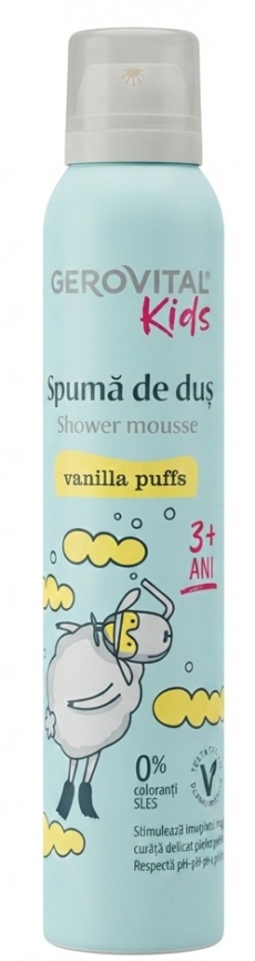 Gerovital Kids Spuma de dus Vanilla puffs N1