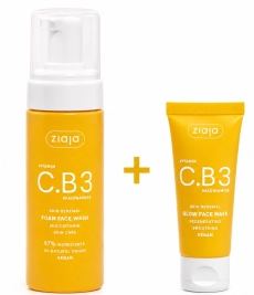 Ziaja Vitamin C.B3 Niacinamide spuma curatare + masca fata N1