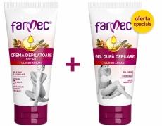 Farmec Pachet Promo crema depilatoare rapida+gel dupa depilare N1