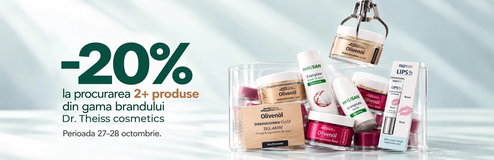 Reducere de -20% la achiziția a două produse Dr. Theiss Cosmetics
