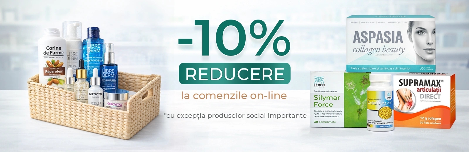 Reducere 10%  la comenzile pe site