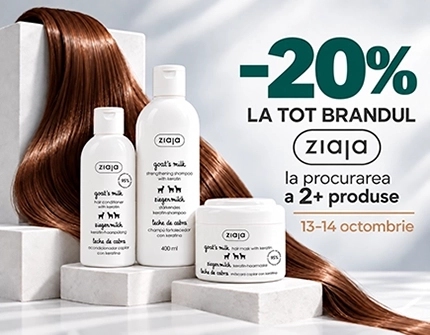 reducere de -20% la achiziția a două produse Ziaja