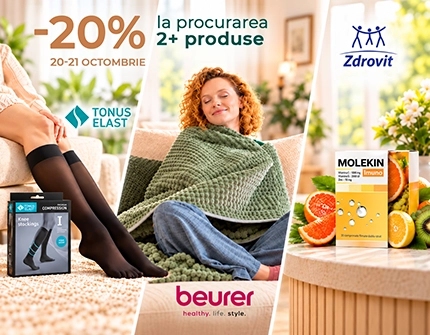 Reducere de -20% la achiziția a două produse Beurer, Zdrovit, Tonus Elast