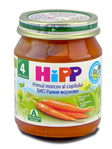 ХИПП Овощи, Первая детская морковь (с 4-ех месяцев) 125 гр /4010/ N1