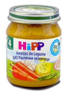 HIPP Legume, Amestec de legume (4 luni) 125 g /4013/ N1
