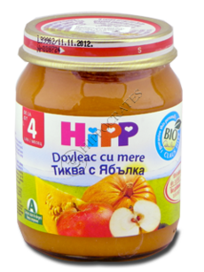 HIPP Fructe, Dovleac cu mere (4 luni) 125 g /4243/ N1