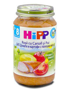 HiPP Meniu cu carne, Rosii cu cartofi cu carne de Pui (8 luni) 220 g /6510/ N1