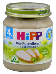 HIPP Preparat din carne de curcan (4 luni) 125 g /6000/ N1