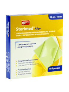 Pansament ster. impregnat Sterimed Algo 10 cm x 10 cm N10