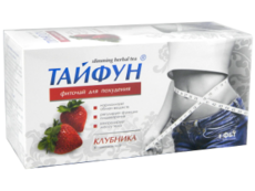 Тайфун фиточай для похудения Клубника