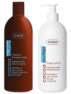 Ziaja Cocoa Butter Lotiune p/u corp cu unt de cacao 400 ml + Sapun cremos de corp 500 ml N1