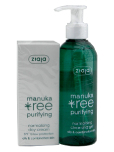 Ziaja Manuka Tree Crema de zi + gel de curatare fata  N1