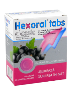 Hexoral Tabs Classic cu aroma de coacaza neagra N16