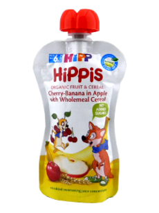 HIPPiS FructCereale Cirese - banane si mere (6 luni) 100 g /8536/ N1