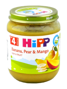 HIPP Fructe, Banane, pere si mango (4 luni) 125 g /4236/ N1