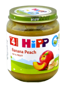 HIPP Fructe, Banana, piersic (4 luni) 125 g /4396/ N1