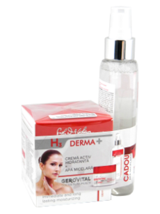Геровитал H3 Derma+ Промо пакет увлажняющий активный Крем, 50 мл + мицеллярная вода 150 ml N1
