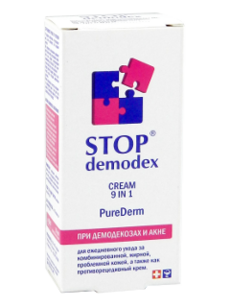 Стоп Демодекс Pure Derm 9 в 1 крем для лица  N1