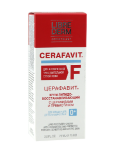 Либридерм Церафавит крем липидовосстанавливающий с церамидами и пребиотиком для лица и тела N1