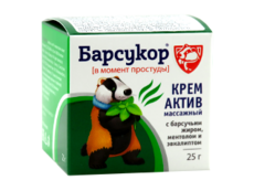 Barsucor crema activa cu untura de bursuc, eucalipt si mentol pentru raciala N1