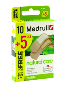 Пластырь MEDRULL Natural Care (1.9x7.2 см-10 шт, 2.5x7.2 см-6 шт,диам. 2.2 см) № 10 + 5