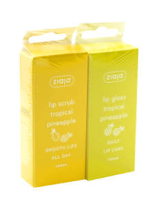 Ziaja Exfoliant de buze Tropical pineapple + Luciu de buze N1