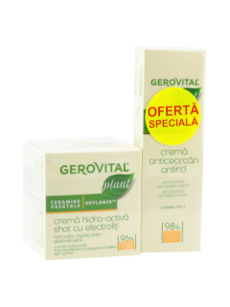 Gerovital Plant Pachet Promo crema  Hidra-Activa Shot + crema anticercan N1