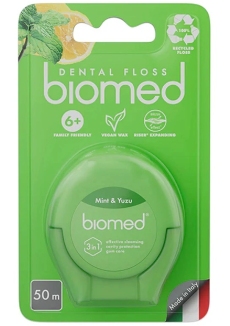 Зубная нить Biomed со вкусом мяты и юдзу
