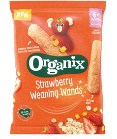Organix Pufuleti cu aroma de capsuni, +6 luni