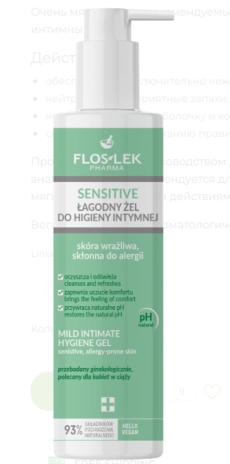 Floslek Sensitive Gel pentru igiena intimă, piele sensibilă N1