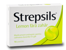 Стрепсилс Лимон без сахара N16