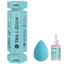 Атенас Набор Yes I Glow осветляющий раствор для лица + спонж для макияжа