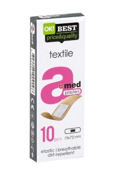 Пластырь MEDRULL AM Textil 1.9 см x 7.2 см № 10 N10