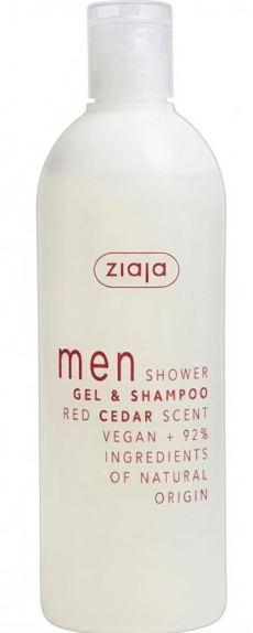 Ziaja Men Gel de duș și șampon Red Cedar N1
