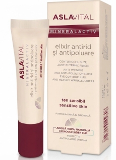 Aslavital Mineralactiv elixir antirid si poluare(ochi, buze, zone ridate) 15 ml N1