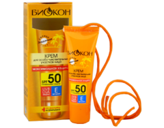 Biokon Protectia solara SPF-50 crema pentru copii pentru portiunile sensitive ale fetei N1