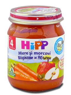 HIPP Fructe, Morcovi si mere (4 luni) 125 g /4263/ N1