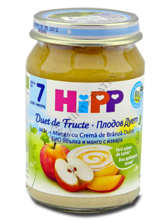 HIPP Duet de fructe Mar-mango cu crema de brinza dulce (7 luni) 160 g /5327/ N1