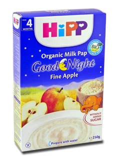 HIPP Terci organic cu lapte, Noapte Buna Griu, orez si mar (4 luni) 250 g /2963/ N1