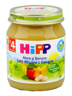 HIPP Fructe, Mere si banane (4 luni) 125 g /4210/ N1