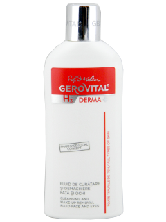 Геровитал Н3 Derma+ очищающий флюид для лица и глаз 200 мл N1