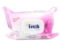 Салфетки влажные FreshBaby (роза) N120