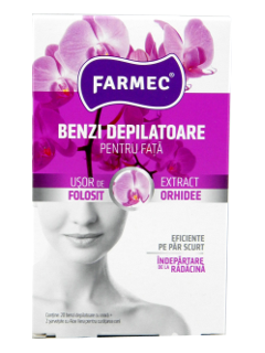Фармек депиляционные полоски для лица с экстрактом орхидеи (20 полосок+2 салфетки) N1