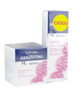 Gerovital H3 Retinol Pachet Promo crema regenerare avans 50ml+ crema antirid contur ochi 15 ml N1