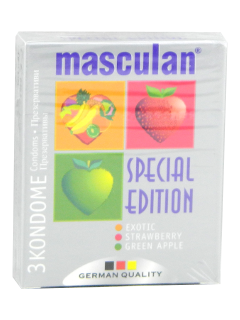 Prezervative Masculan FRUTTI EDITION (capsuna+mar verde) N3