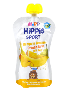 ХИППИС СПОРТ - Манго и банан, апельсин и груша с рисом (после 12 месяцев) 120 гр /8606/