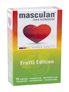 Prezervative Masculan FRUTTI EDITION (capsuna+mar verde) N10