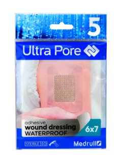 Pansament ster.postoperator Medrull 6x7 cm N5 Ultra Pore WATERPROOF N1